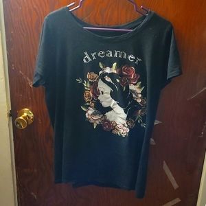 Torrid, Disney, Snow White 'dreamer' tee shirt, black, size 2
